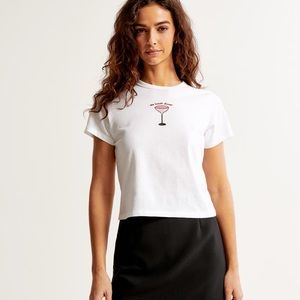 Short-Sleeve Espresso Martini Graphic Skimming Tee